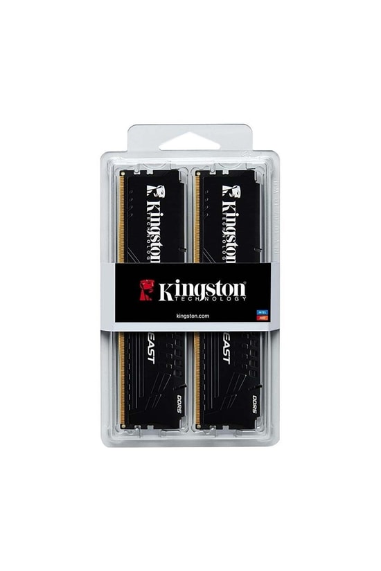 Kingston Fury Beast 32GB(2x16) 6400MHz DDR5 Ram (KF564C32BBEK2-32TR) - CL32, AMD Expo Destekli Yüksek Performans Bellek