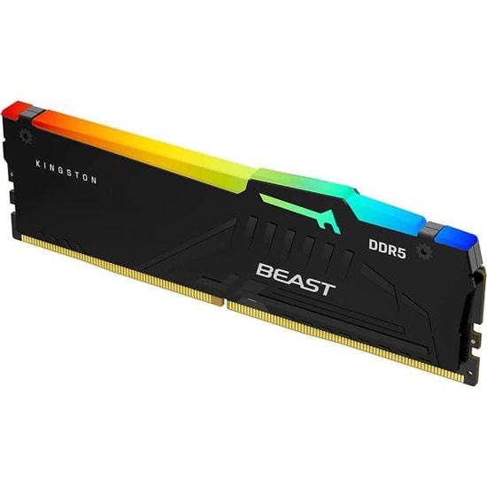 Kingston Fury Beast RGB 8GB 3200MHz DDR4 CL16 Ram (KF432C16BB2A/8TR) - Alüminyum Soğutuculu, XMP 2.0 Desteği