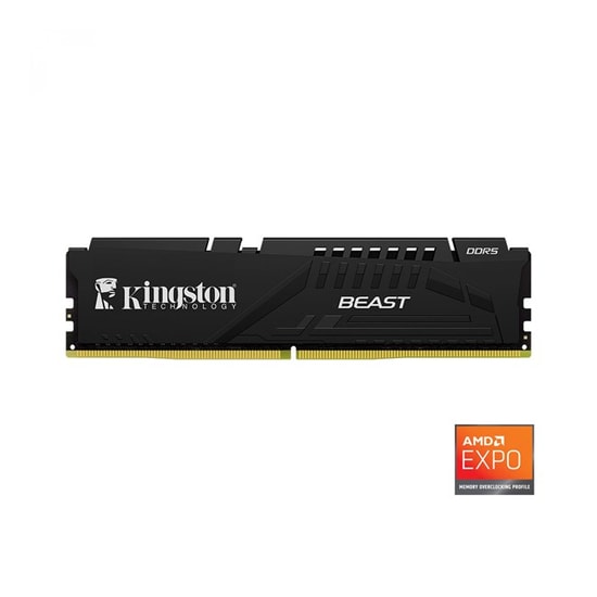 Kingston Beast 16GB 6000MHz DDR5 CL30 Siyah Gaming RAM (KF560C30BBE-16TR) - EXPO, 1Rx8, 1.35V Yüksek Performanslı Bellek