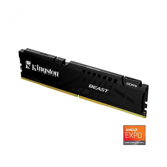 Kingston Beast 16GB 6000MHz DDR5 CL30 Siyah Gaming RAM (KF560C30BBE-16TR) - EXPO, 1Rx8, 1.35V Yüksek Performanslı Bellek