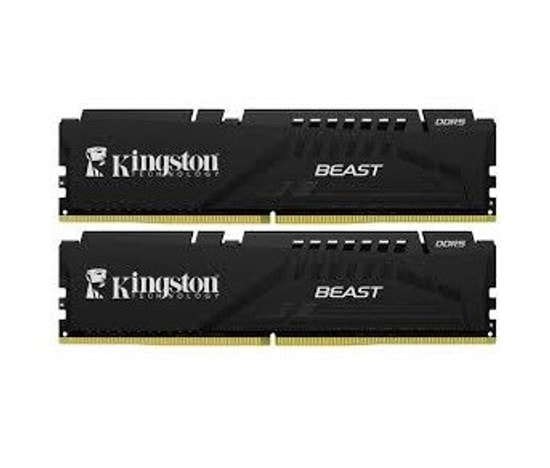 Kingston Fury Beast 64GB (2x32GB) 6000MHz DDR5 CL30 EXPO Ram (KF560C30BBEK2-64TR) - Siyah Alüminyum Soğutuculu Bellek