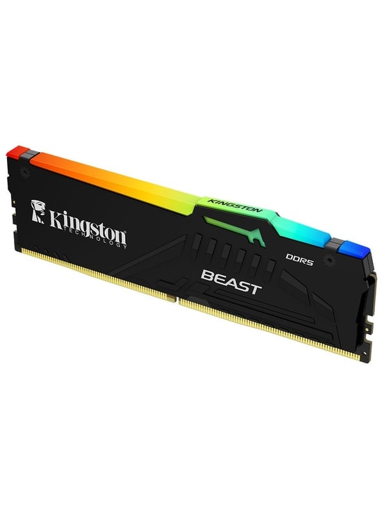 Kingston Fury Beast RGB 32GB DDR5 5600MHz CL36 Gaming RAM (KF556C36BBEA/32) - Yüksek Performanslı Bellek Kiti