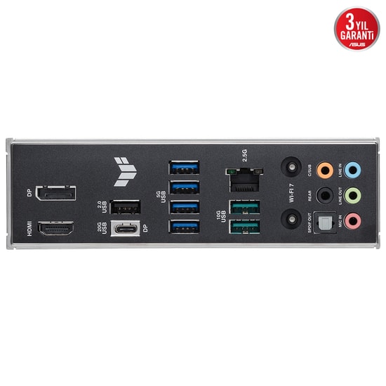 Asus TUF Gaming B860M-PLUS WIFI Anakart: LGA1851, DDR5 8800MHz (OC), ARGB, 3xM.2, Wi-Fi 7, USB4, 2.5G LAN, mATX