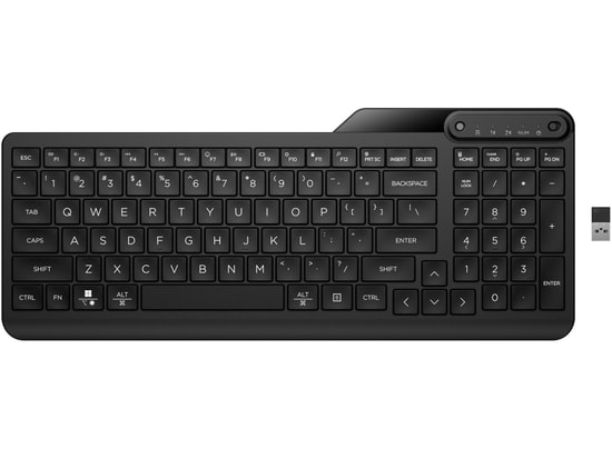 HP 475 (7N7B9AA) Türkçe Q Düzen Çift Modlu Siyah Kablosuz Klavye - Bluetooth, USB Alıcılı, Programlanabilir Tuş