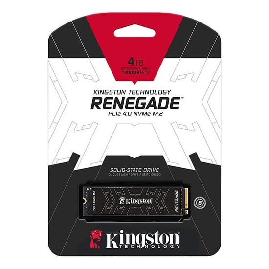 Kingston Fury Renegade 4TB NVMe M.2 PCIe Gen4 SSD (SRNGD/4000G) - 7300/7000MB/s, Grafen Soğutuculu, 4GB DDR4 Önbellek