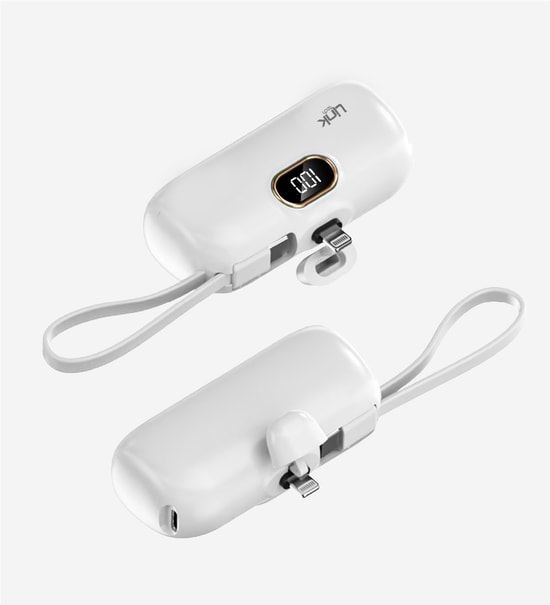 Linktech EP54 Strong Eco Friendly Lightning 4800Mah Lityum-Polimer Beyaz Mini Powerbank