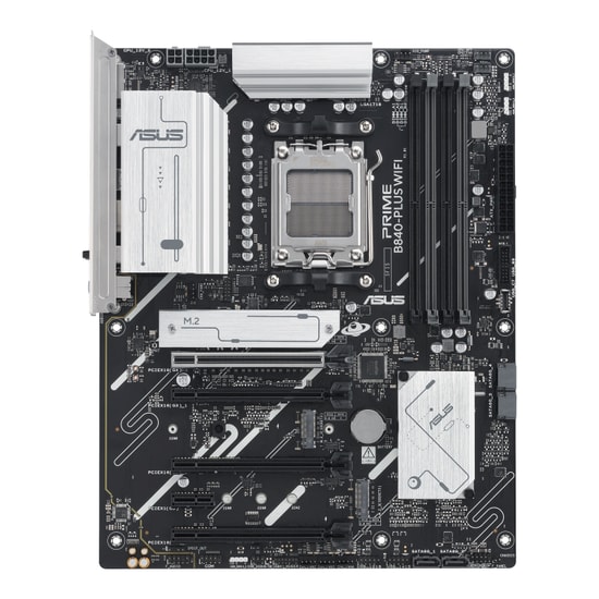 Asus Prime B840-PLUS Wifi Anakart: AM5, DDR5 7600MHz OC, 3xM.2, Wi-Fi 6E, 2.5G LAN, USB 3.2, HDMI, DP, AURA RGB, ATX
