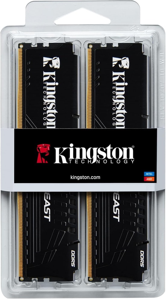 Kingston Fury Beast 32GB 6800MHz DDR5 Ram (KF568C34BBK2-32TR) - Tek Modül, CL34, AMD EXPO, Siyah Masaüstü Bellek