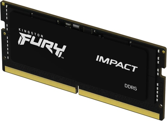 Kingston Fury Impact 32GB 5600MHz DDR5 SODIMM CL40 RAM (KF556S40IB-32TR) - 	1.1 V, ODECC, Intel XMP 3.0, Notebook Bellek
