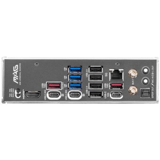 MSI MAG X870E Tomahawk Wifi Anakart: AM5, DDR5 8400MHz, PCIe 5.0, 4xM.2, USB4 40Gbps, Wi-Fi 7, 5G LAN, ATX