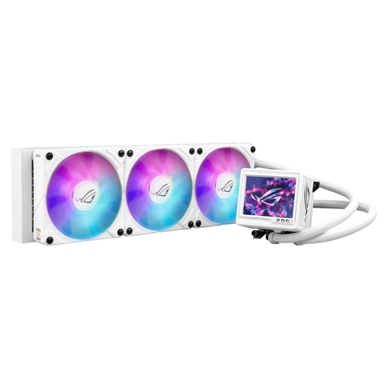 Asus Rog Ryujin III 360 ARGB Extreme Beyaz Sıvı Soğutucu - Asetek Emma Gen8 V2, 3.5 LCD, 3x120mm Manyetik Fan