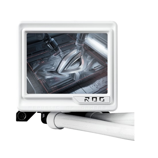 Asus Rog Ryujin III 360 ARGB Extreme Beyaz Sıvı Soğutucu - Asetek Emma Gen8 V2, 3.5 LCD, 3x120mm Manyetik Fan