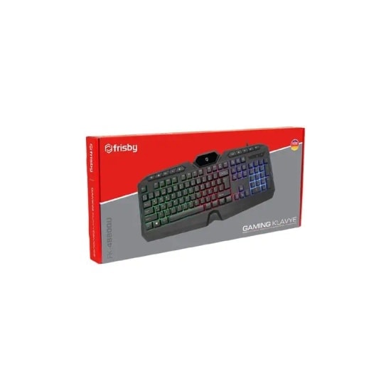 Frisby FK-4860QU RGB Kablolu Türkçe Q Oyuncu Klavyesi - Multimedya Tuşlu, Aydınlatmalı, 1.5m Kablo, Siyah Tasarım