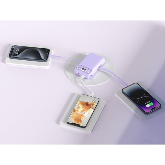 Nettech NT-PW34 Mavi 10000mAh Powerbank (NT-104928) - 20W+15W PD Hızlı Şarj, 4 Çıkış, Dijital Gösterge, Type-C Kablolu