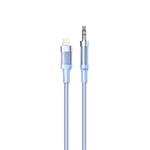 Nettech NT-AC06 Plastik 100Cm Jack to Lightning Aux Kablo (Mavi)