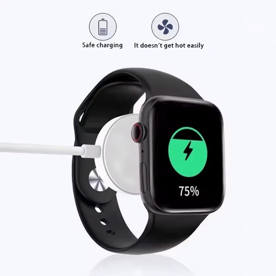 Nettech NT-DC26 Watch Kablosuz Akıllı Saat Şarj Aleti (NT-108285) - Beyaz, Hızlı Şarj Desteği, Taşınabilir Harici Kablo