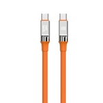 Nettech NT-DC29 60W Plastik 100Cm Type-C to Type-C Şarj ve Data Kablosu (NT-108291) - Turuncu, Hızlı Şarj, 1 Metre