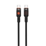 Nettech NT-DC32 60W Plastik 100Cm Type-C to Type-C Şarj ve Data Kablosu (Siyah)