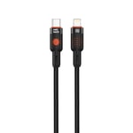 Nettech NT-DC33 30W Plastik 100Cm Type-C to Lightning Şarj ve Data Kablosu (Siyah)