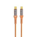 Nettech NT-DC36 60W Plastik 100Cm Type-C to Type-C Şarj ve Data Kablosu (NT-108305) - Hızlı Şarj, Turuncu, 1 Metre