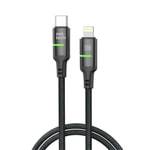 Nettech NT-DC39 30W 100Cm Type-C to Lightning Şarj ve Data Kablosu (NT-108308) - Siyah, Hızlı Şarj Desteği, Örgü Tasarım
