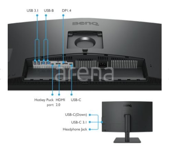 BenQ PD2705U 27" 4K UHD IPS Tasarım Monitörü - 3840x2160, 5ms, 60Hz, HDR10, sRGB, Rec.709, USB-C, PIP/PBP, Hoparlör