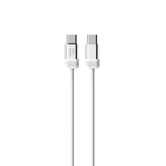 Nettech NT-DC47 Beyaz 100Cm 60W Type-C to Type-C Şarj ve Data Kablosu (NT-108319) - Hızlı Şarj, Veri Aktarımı, Plastik