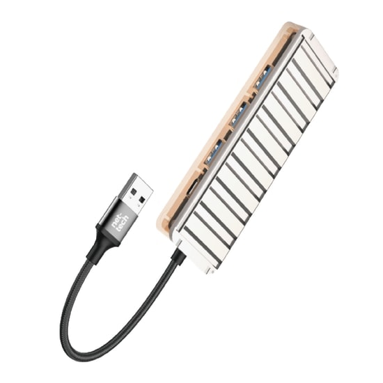 Nettech NT-OT010 5in1 USB to Type-C Dönüştürücü (NT-108340) - Gri, Çok Fonksiyonlu Dock Station Hub ve Data Adaptörü