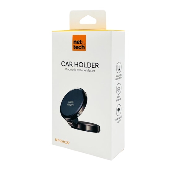 Nettech NT-CHC27 Araç İçi Mıknatıslı Klima Üstü Telefon Tutucu (NT-107877) - Siyah, Güçlü Magnet, Ergonomik, Dayanıklı