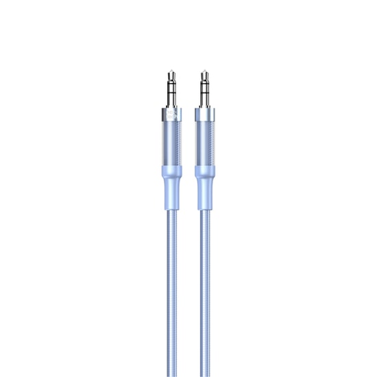Nettech NT-AC05 Mavi 3.5mm 100cm AUX Kablo - Plastik Kaplama, Yüksek Kalite Ses İletimi