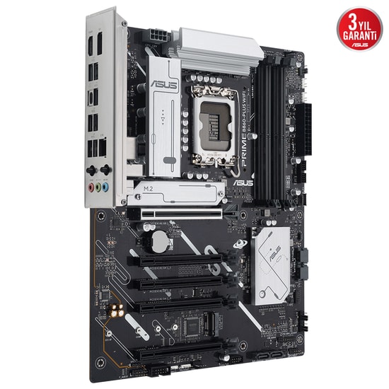 Asus Prime B860-Plus Wifi: Intel LGA1851 DDR5 8666MHz(OC), 2xM.2, PCIe 5.0, USB4 20Gbps, WiFi 6E, 2.5G LAN, ATX Anakart