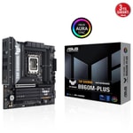 Asus Tuf Gaming B860M-PLUS Anakart: Intel LGA1851, DDR5 8800MHz, PCIe 5.0, 3xM2, HDMI, DP, 2.5G LAN, AURA RGB, Micro ATX