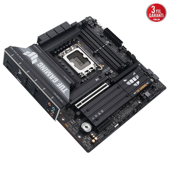 Asus Tuf Gaming B860M-PLUS Anakart: Intel LGA1851, DDR5 8800MHz, PCIe 5.0, 3xM2, HDMI, DP, 2.5G LAN, AURA RGB, Micro ATX