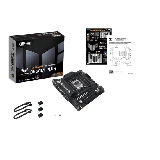 Asus Tuf Gaming B850M-PLUS: AMD AM5, DDR5 8000MHz (OC), 3xM.2, Wi-Fi 6E, 2.5G LAN, USB 3.2, AURA RGB, Micro ATX Anakart