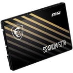 MSI Spatium S270 480GB SATA 2.5 SSD - 500MB/s Okuma, 450MB/s Yazma Hızı, 3D NAND Depolama Teknolojisi