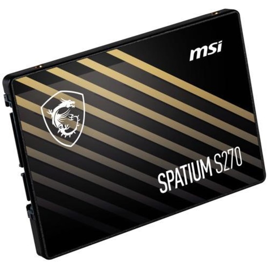 MSI Spatium S270 480GB SATA 2.5 SSD - 500MB/s Okuma, 450MB/s Yazma Hızı, 3D NAND Depolama Teknolojisi