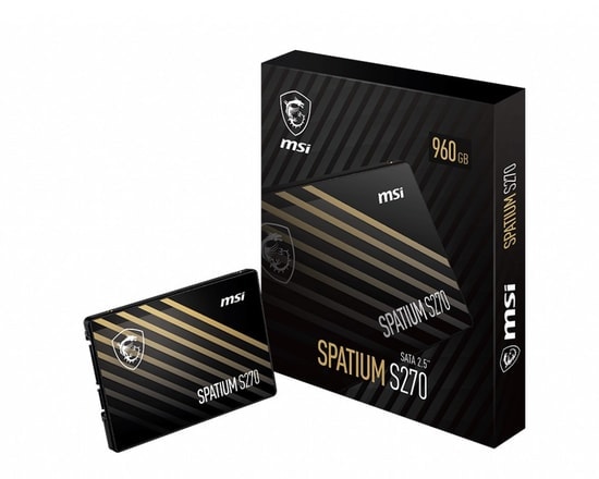 MSI Spatium S270 240GB (S270-240GB) 2.5" SATA 3.0 SSD - 500MB/s Okuma, 400MB/s Yazma Hızı, 3D NAND Depolama