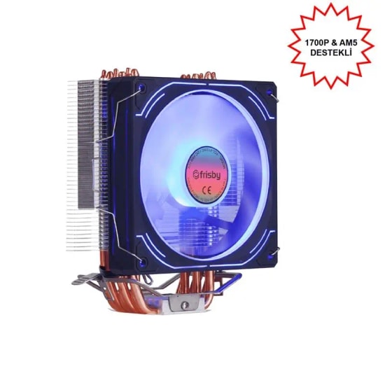 Frisby FCL-F1336C (P6S) Kule Tipi Rainbow 6 Bakır Borulu 135W 4 Pin Intel AMD Uyumlu İşlemci Fan ve Soğutucu