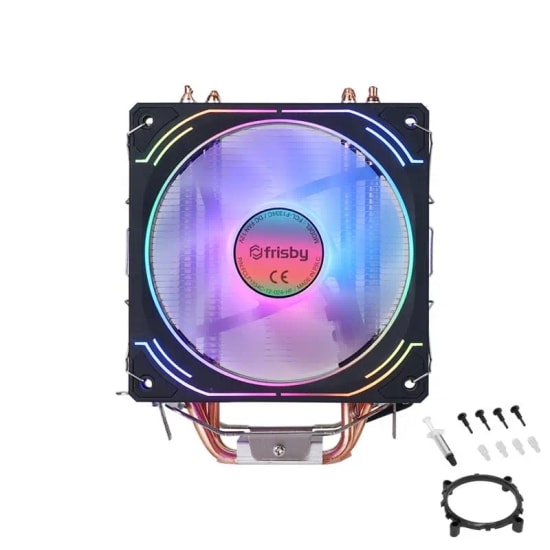 Frisby FCL-F1334C (P4S) Kule Tipi Rainbow 4 Bakır Borulu Intel AMD Uyumlu İşlemci Fan ve Soğutucu
