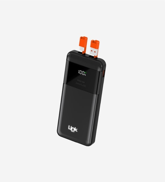 LinkTech LPB-LC13 Strong 10000mAh 22.5W Powerbank - Dijital Ekranlı, PD Hızlı Şarj, 2x USB Çıkış, Güvenli Şarj