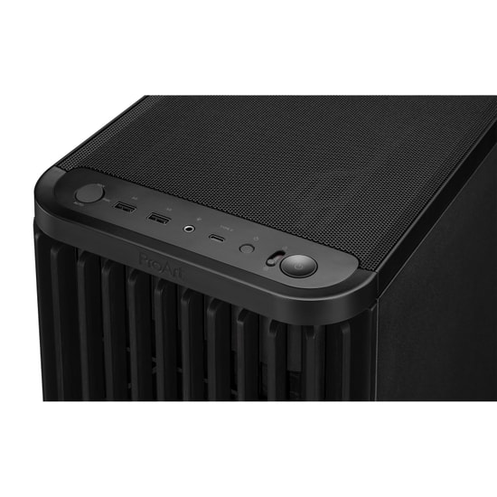 Asus ProArt PA401 Wood Edition Metal Panel PWM 2 Fanlı Siyah Dikey ATX Bilgisayar Kasası