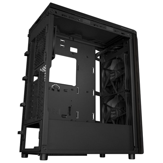 Asus ProArt PA401 Wood Edition Metal Panel PWM 2 Fanlı Siyah Dikey ATX Bilgisayar Kasası