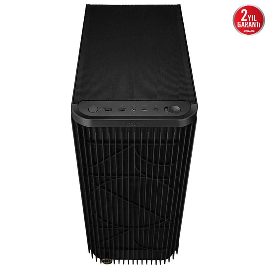 Asus ProArt PA401 Wood Edition Metal Panel Temperli Cam PWM 2 Fanlı ATX Siyah Bilgisayar Kasası