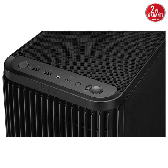 Asus ProArt PA401 Wood Edition Metal Panel Temperli Cam PWM 2 Fanlı ATX Siyah Bilgisayar Kasası