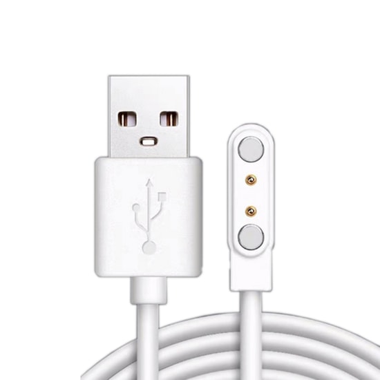 Nettech GS18 Beyaz Kablolu Akıllı Saatler için Şarj Cihazı - USB A Bağlantı Kablolu, Manyetik, 24 Ay Garantili