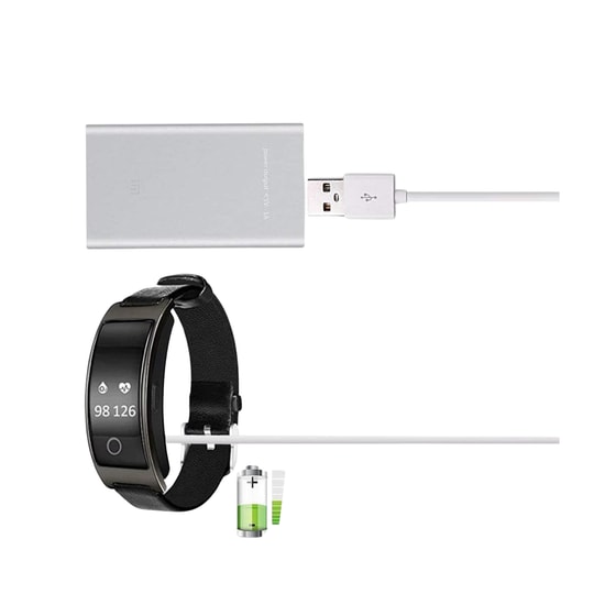 Nettech GS18 Beyaz Kablolu Akıllı Saatler için Şarj Cihazı - USB A Bağlantı Kablolu, Manyetik, 24 Ay Garantili