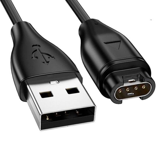 Nettech Garmin Akllı Saat USB Kablolu Siyah Şarj Aleti (NT-112088) - Hızlı Şarj Destekli Şarj Cihazı, 24 Ay Garantili