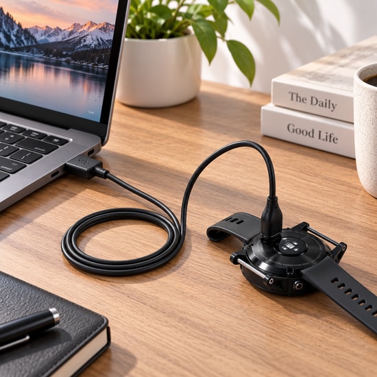Nettech Garmin Akllı Saat USB Kablolu Siyah Şarj Aleti (NT-112088) - Hızlı Şarj Destekli Şarj Cihazı, 24 Ay Garantili