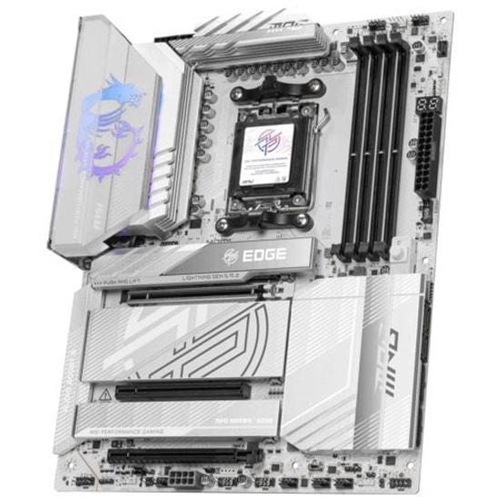 MSI MPG X870E Edge TI WiFi AM5 DDR5 8400MHz (OC) ATX Anakart - 4x M.2, USB4, Wi-Fi 7, 5G LAN, HDMI, RGB Aydınlatma