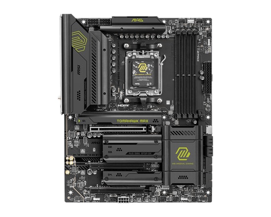 MSI Mag B850 Tomahawk Max WiFi Anakart: AMD AM5, DDR5 8400MHz, 4xM.2, Wi-Fi 7, 5G LAN, USB 3.2 Gen2, HDMI 2.1, ATX
